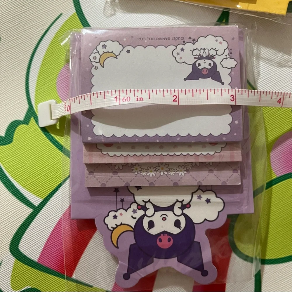 Set of 5 Sanrio Characters 3 Layer Sticky Note Memo Slips with Built-in Holder